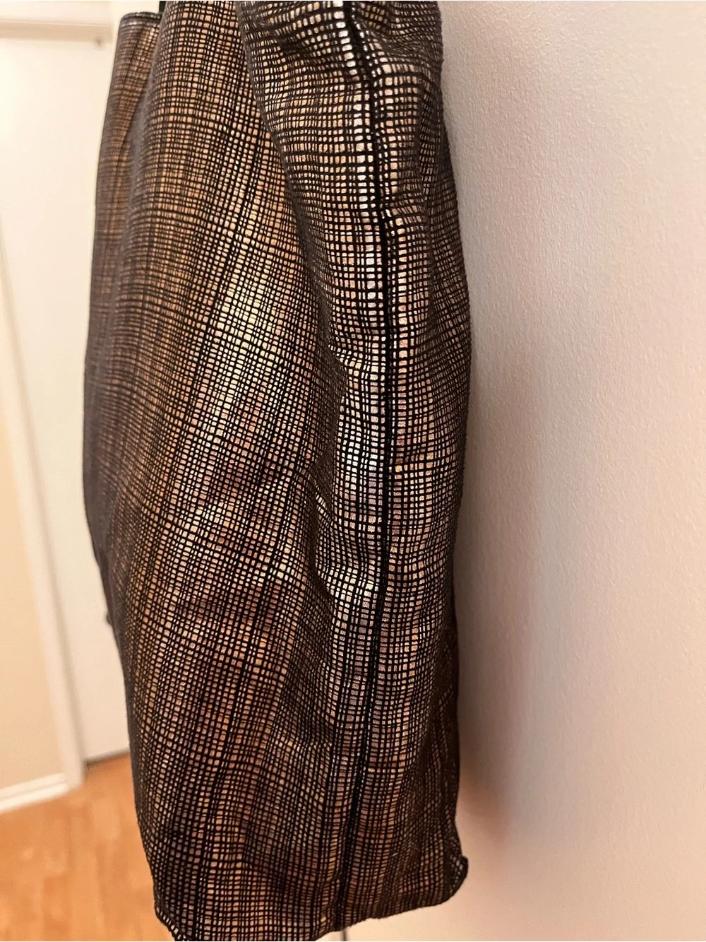 Saks Fifth Avenue Bronze & Black Metallic Tote